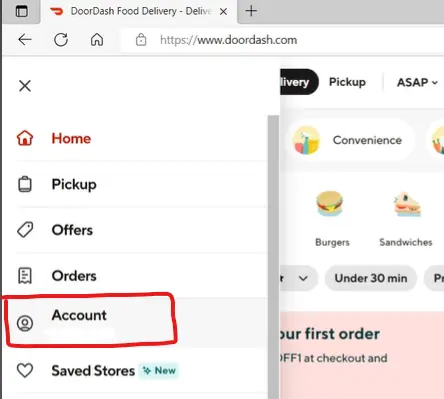 Doordash Account