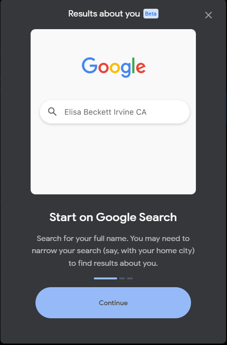 Start on Google Search